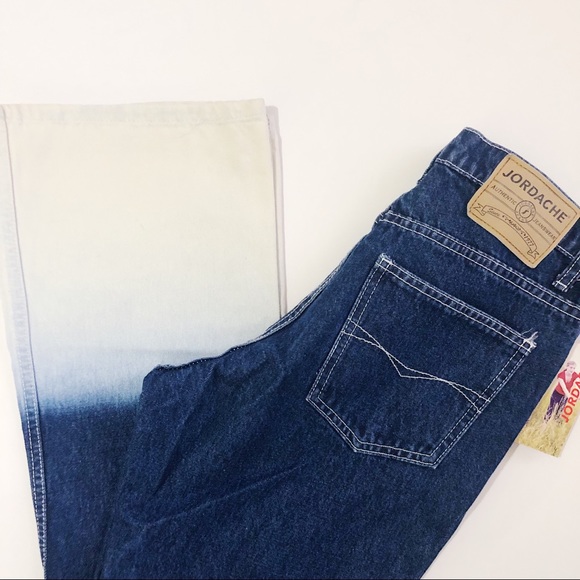 NWT Vintage Jordache Ombré Bleached Flare Jeans - Picture 2 of 5
